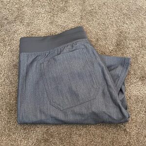 Figs - High Waisted Livingston Basic Scrub Pants - Gray - Medium